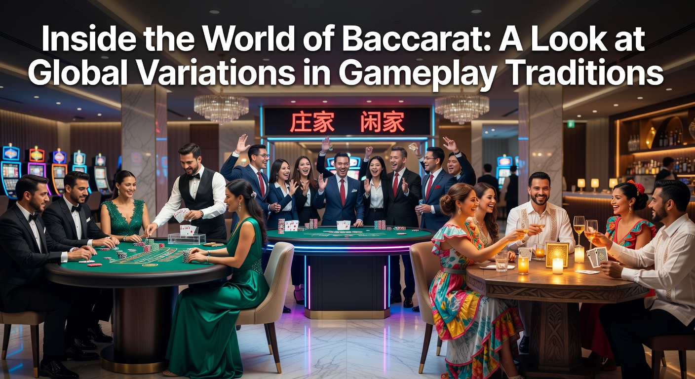 Globale Baccarat-Variationen mit Karten und Spielern aus verschiedenen Kulturen