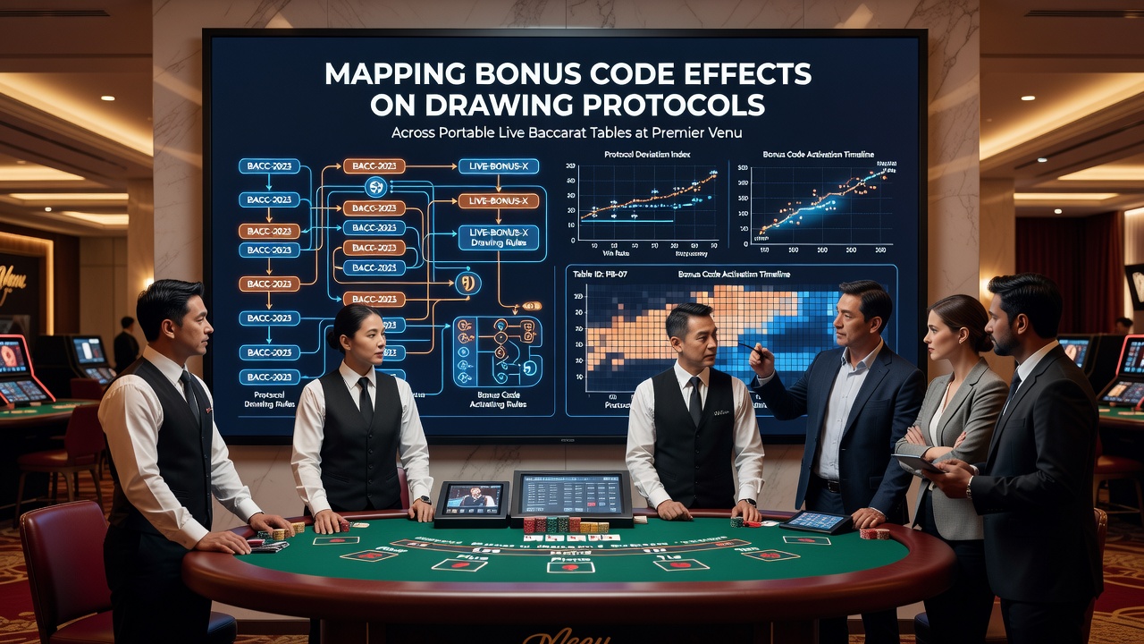 Mobile Schnittstelle mit Ziehprotokollen und Bonus-Code-Effekten in Live-Baccarat