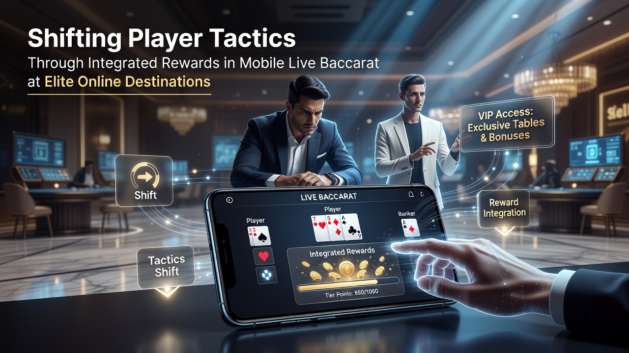 Mobile Live-Baccarat-Schnittstelle mit integrierten Belohnungsanzeigen an einer Elite-Online-Plattform